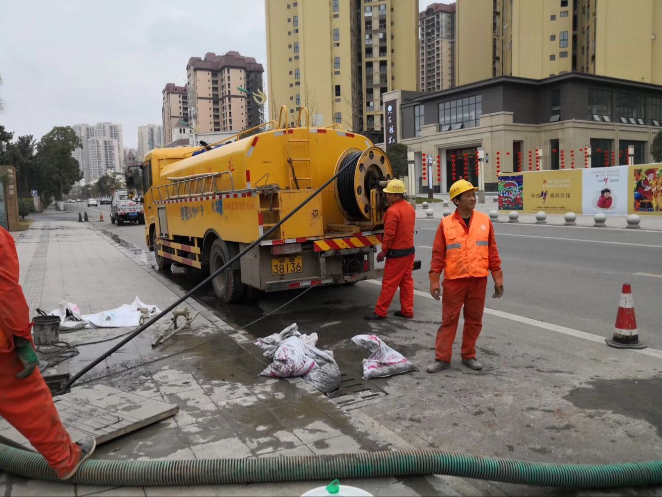 坡心镇排污管道清淤-管道清洗